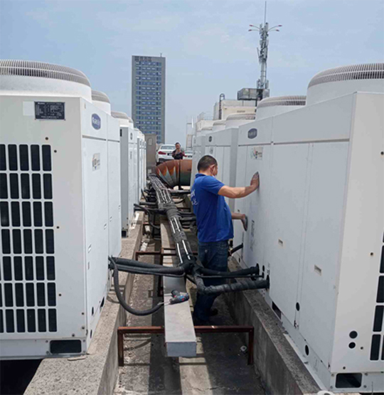 带岭中央空调制热和不制冷系统维修方法